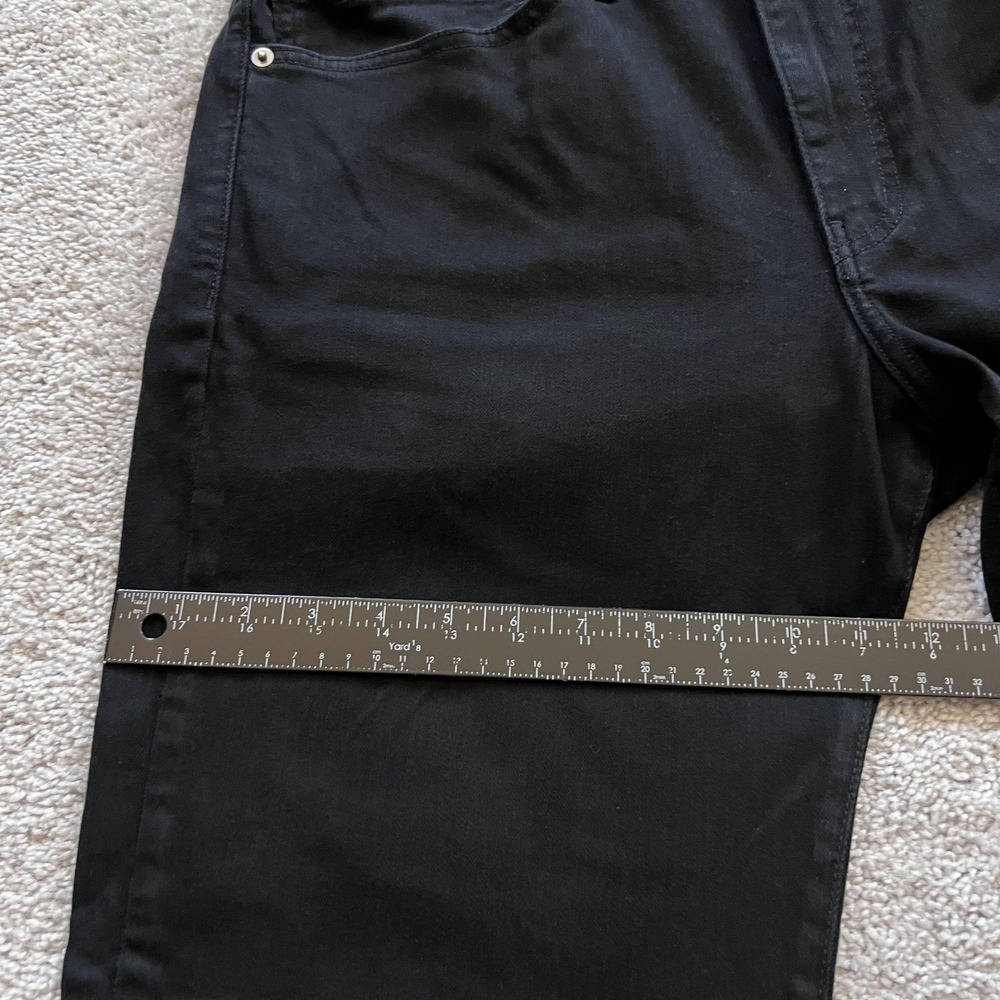 Aviator Stretch Straight Fit Jeans Mens 36 Black Dark Wash Denim Made USA - Picture 15 of 15
